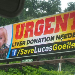 LAMAR donated Billboard to SAVELUCAS awareness.